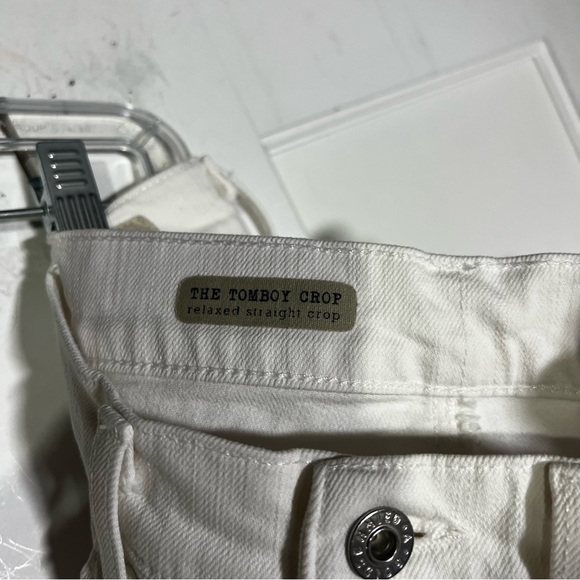 Adriano Goldschmied The Tomboy Crop Relaxed Straight Leg Jeans White Size 29 - Picture 9 of 13
